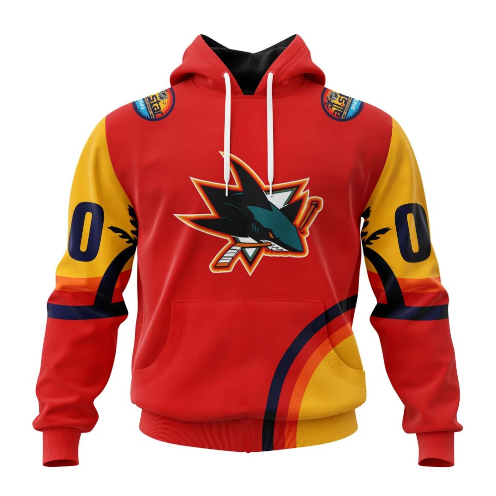 San Jose Sharks Special All-Star Game Design With Florida Sunset All Over Print Hoodie Style 61356