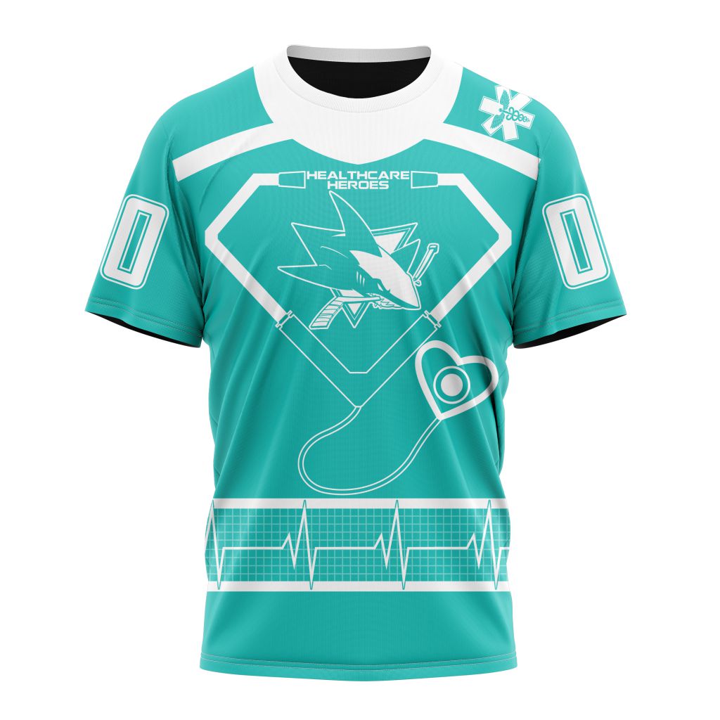 San Jose Sharks Special Design Honoring Healthcare Heroes Personalized Name And Number T-Shirt Oregontrailrvpk Shirt