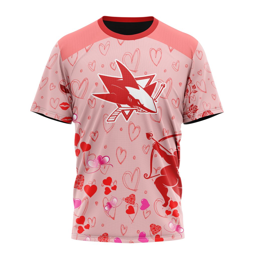 San Jose Sharks Special Gift For Valentines Day 02 Personalized Name And Number T-Shirt Oregontrailrvpk Shirt
