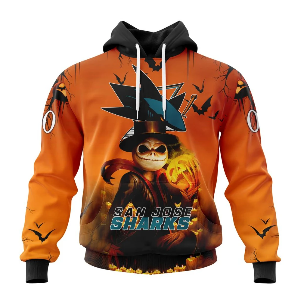 San Jose Sharks Special Halloween Concepts All Over Print Hoodie Style 56257