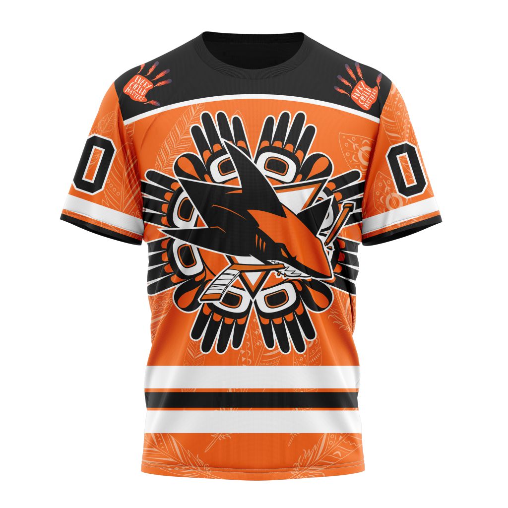 San Jose Sharks Special National Day For Truth And Reconciliation Design 01 Personalized Name And Number T-Shirt Oregontrailrvpk Shirt