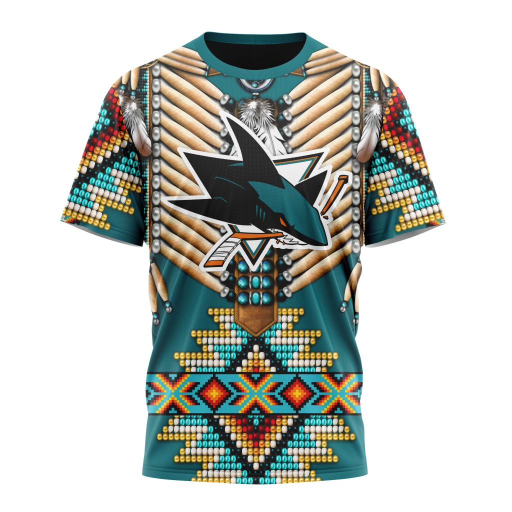 San Jose Sharks Special Native Costume Design 02 Personalized Name And Number T-Shirt Oregontrailrvpk Shirt