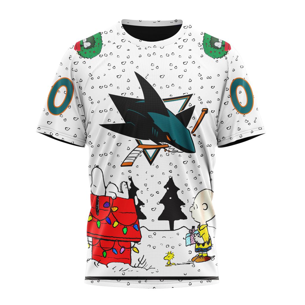 San Jose Sharks Special Peanuts Design Personalized Name And Number T-Shirt Oregontrailrvpk Shirt