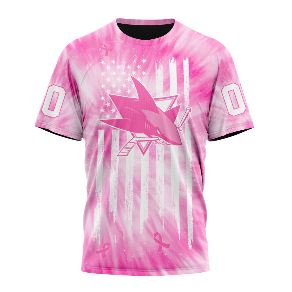 San Jose Sharks Special Pink Tie-Dye Personalized Name And Number T-Shirt Oregontrailrvpk Shirt