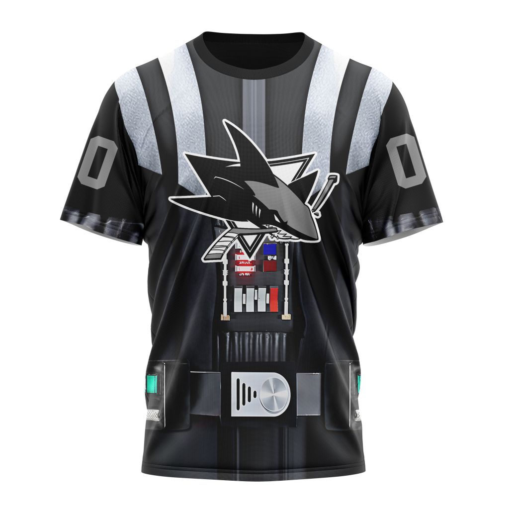 San Jose Sharks Special Star Wars Darth Vader Design 01 Personalized Name And Number T-Shirt Oregontrailrvpk Shirt