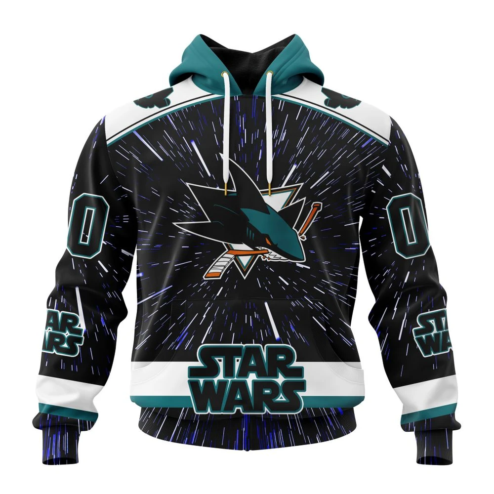 San Jose Sharks Special Star Wars Design All Over Print Hoodie Style 12856