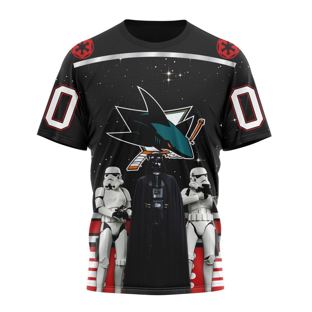 San Jose Sharks Special Star Wars Design May The 4th Be With You Personalized Name And Number T-Shirt Oregontrailrvpk Shirt