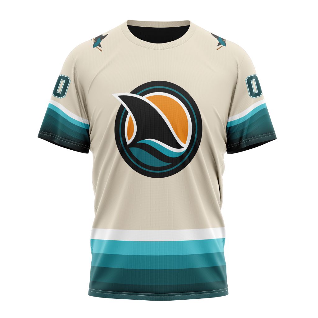 San Jose Sharks Special Throwback Design 01 Personalized Name And Number T-Shirt Oregontrailrvpk Shirt