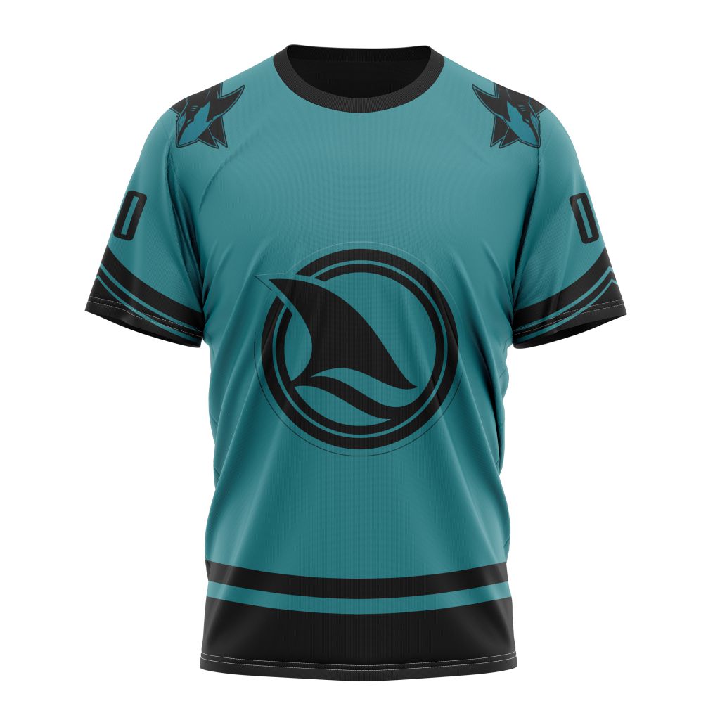 San Jose Sharks Special Two-tone Design 01 Personalized Name And Number T-Shirt Oregontrailrvpk Shirt
