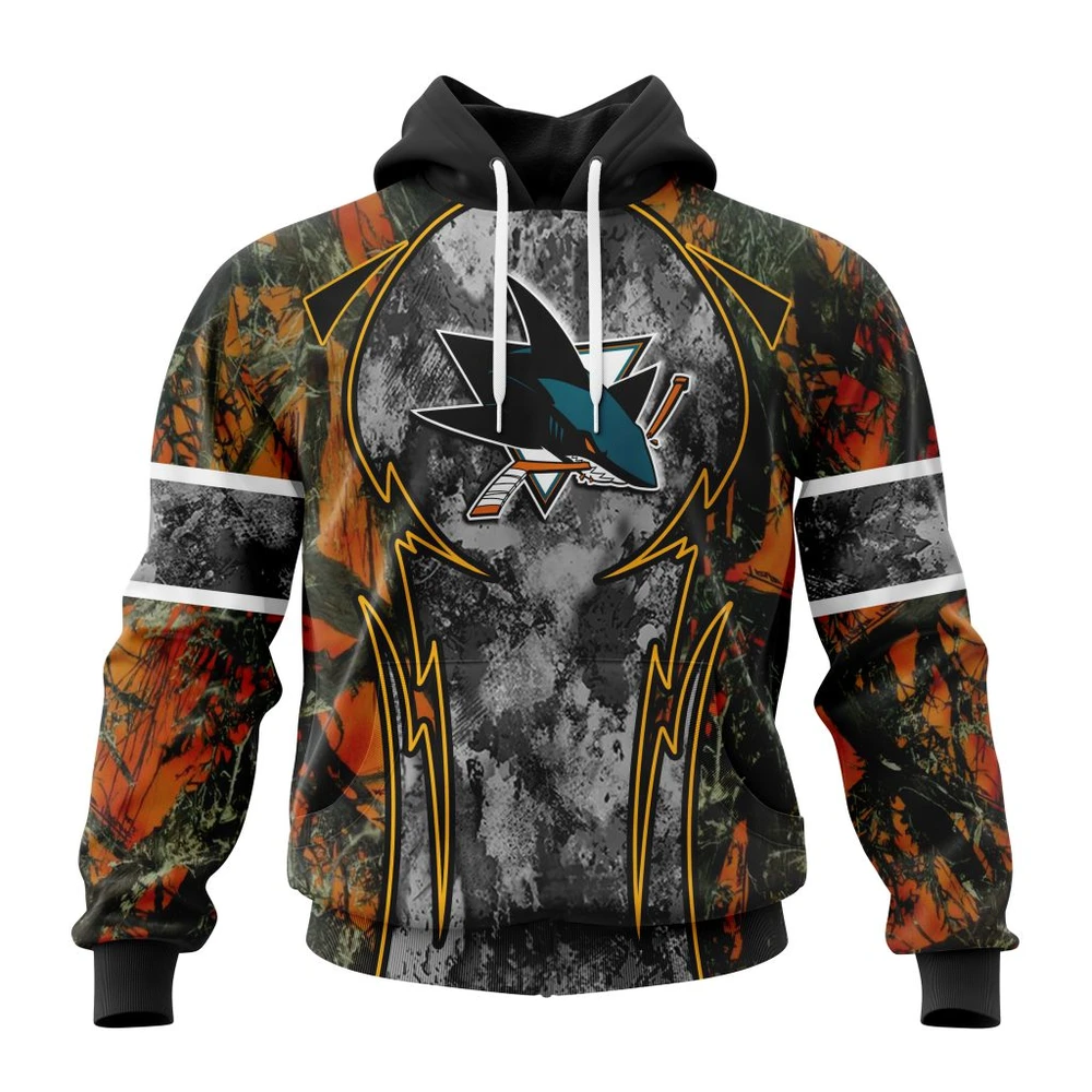 San Jose Sharks Specialized Design Wih Camo Concepts For Hungting In Forest All Over Print Hoodie Style 61919