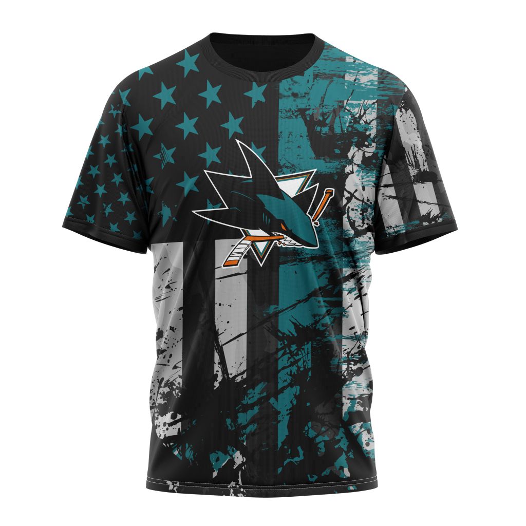 San Jose Sharks Specialized Jersey For America Personalized Name And Number T-Shirt Oregontrailrvpk Shirt