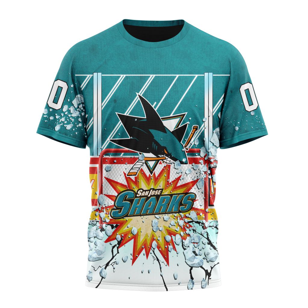 San Jose Sharks Specialized Jersey With Ice Hockey Arena Personalized Name And Number T-Shirt Oregontrailrvpk Shirt