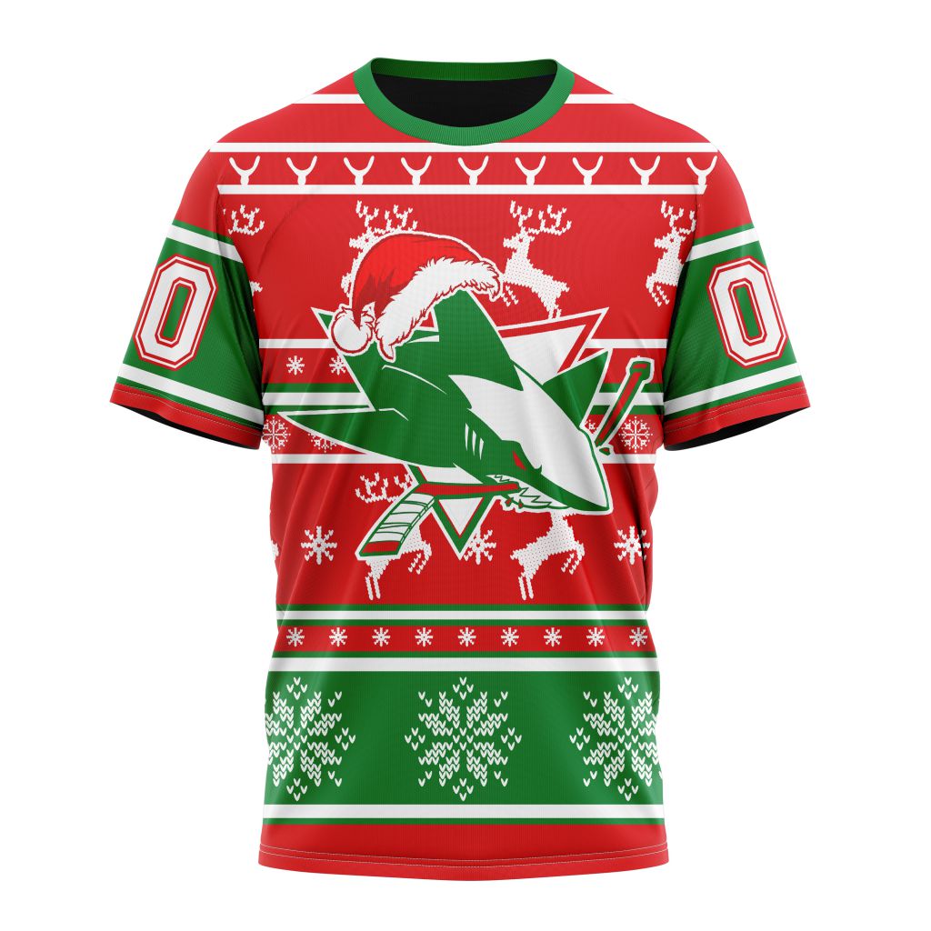 San Jose Sharks Specialized Unisex Christmas Is Coming Personalized Name And Number T-Shirt Oregontrailrvpk Shirt