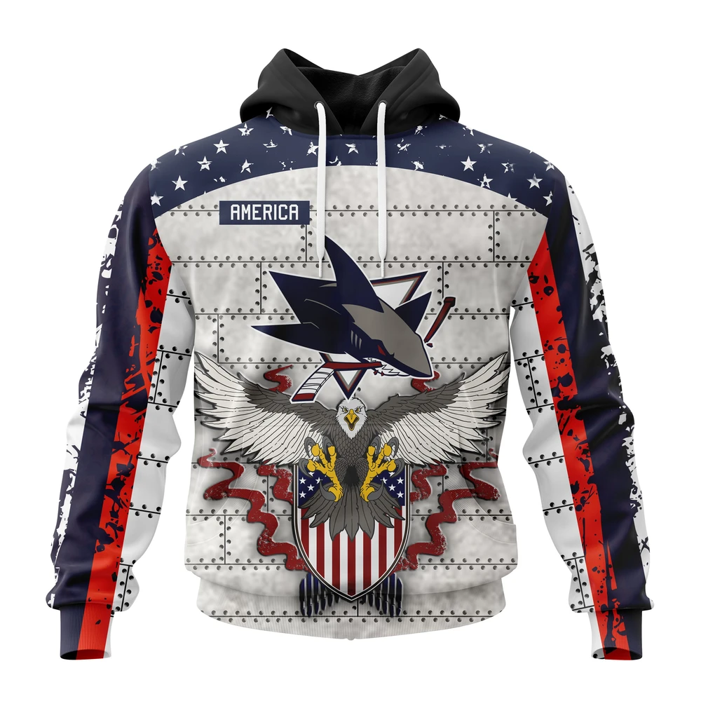San Jose Sharks Specialized Unisex In Us Concepts All Over Print Hoodie Style 25228
