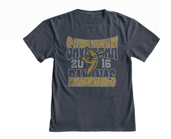 Savannah Bananas T-Shirt Vintage Old Retro Bananas Blue 84 Side Scroll T-Shirt 2016 Oregontrailrvpk Shirt
