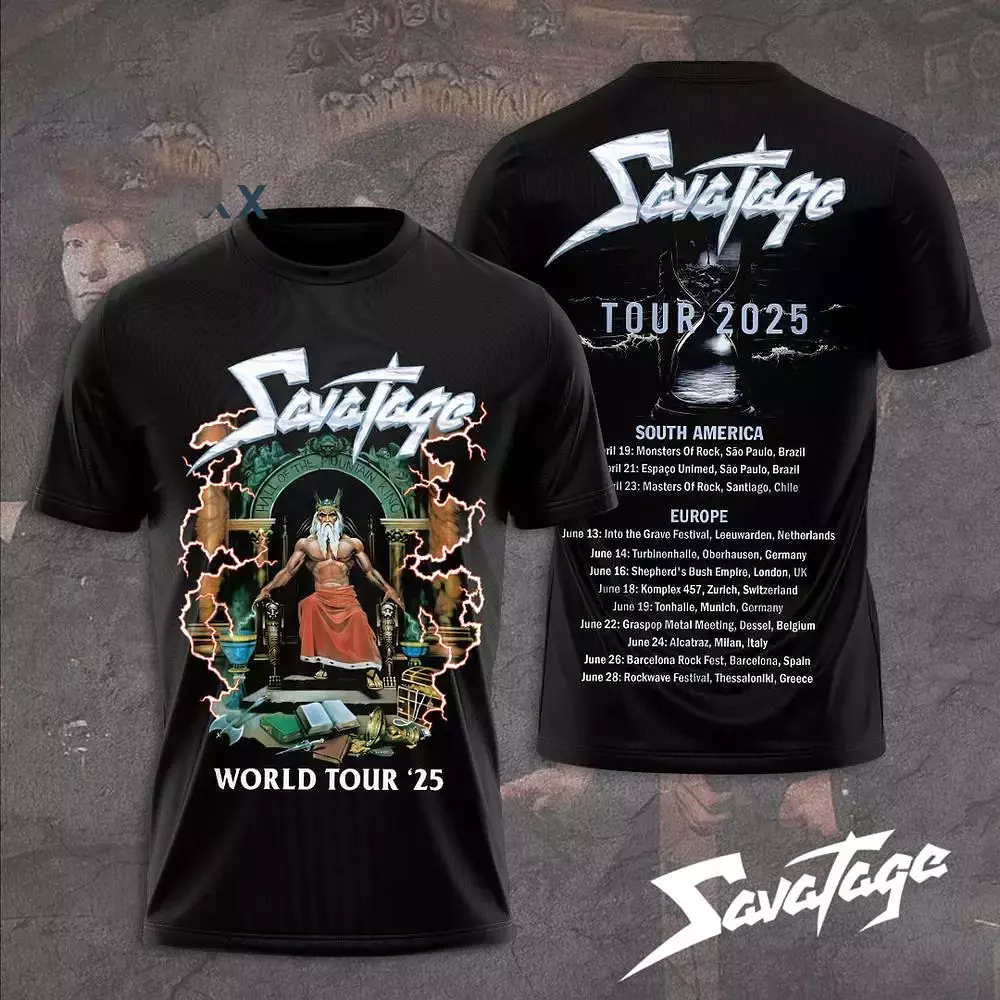 Savatage World Tour 2025 3D T-Shirt Oregontrailrvpk Shirt
