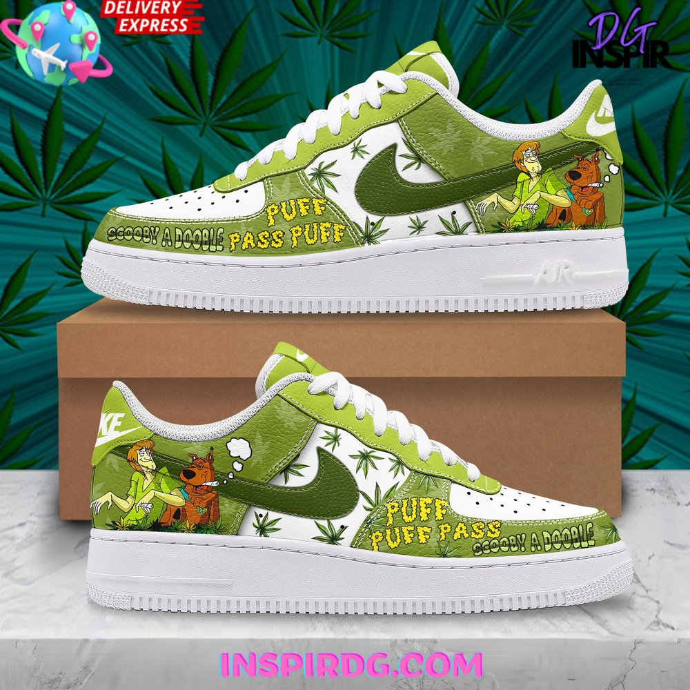 Scooby-Doo Puff Puff Pass Limited Edition Air Force 1 Sneakers