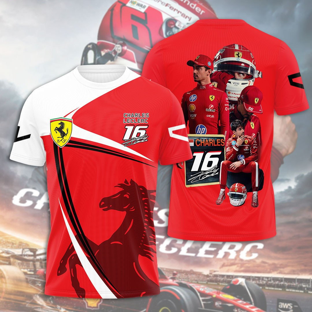 Scuderia Ferrari Charles Leclerc Shirt Racing Lovers Oregontrailrvpk Shirt