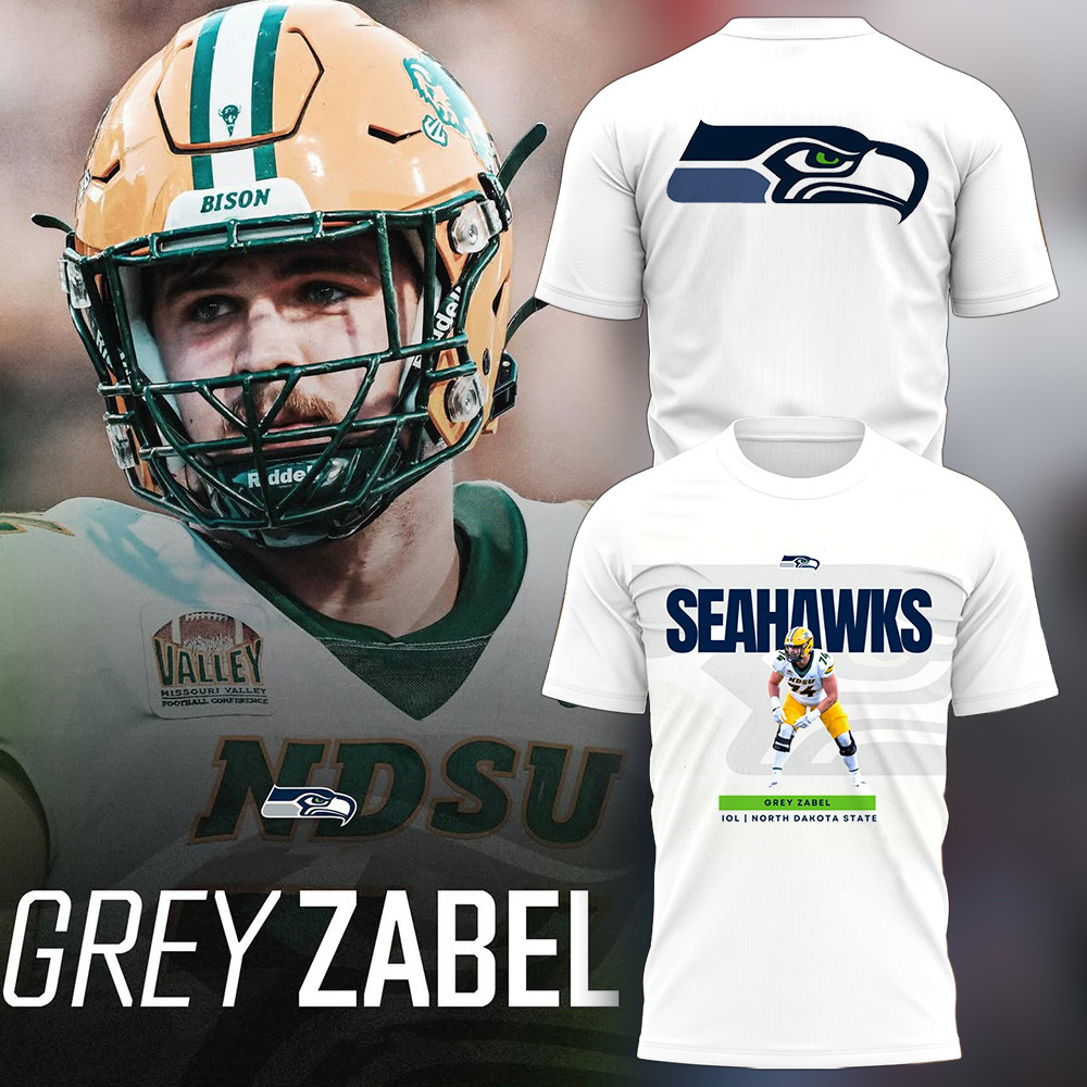 Seahawks Grey Zabel 2025 NFL T-Shirt Football Oregontrailrvpk Shirt