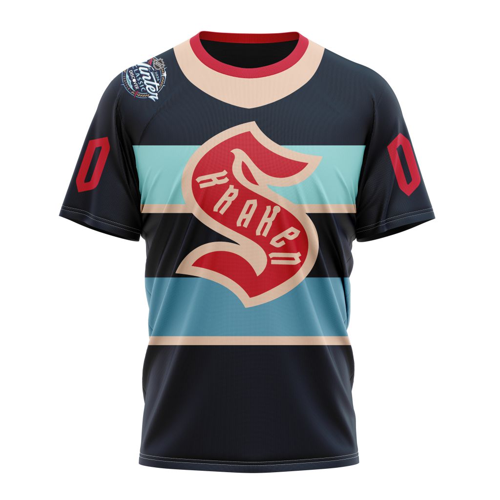 Seattle Kraken 2024 Winter Classic Design Concept Personalized Name And Number T-Shirt Oregontrailrvpk Shirt