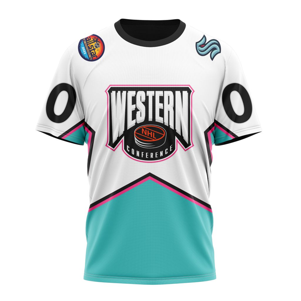 Seattle Kraken All-Star Western Conference 2023 Personalized Name And Number T-Shirt Oregontrailrvpk Shirt