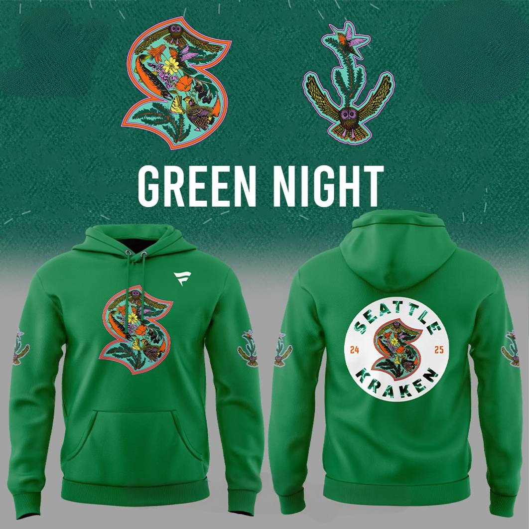 Seattle Kraken Green Night Special Hoodie Gifts For Ice Hockey Fans