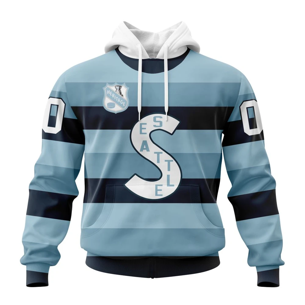 Seattle Kraken Personalized Heritage Design All Over Print Hoodie Style 63542