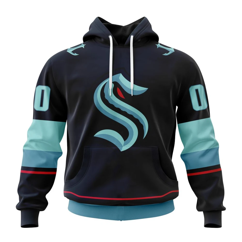 Seattle Kraken Personalized Home Kits All Over Print Hoodie Style 52886
