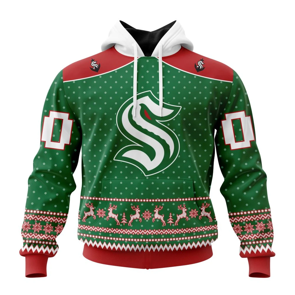 Seattle Kraken Special Christmas Apparel All Over Print Hoodie Style 47680