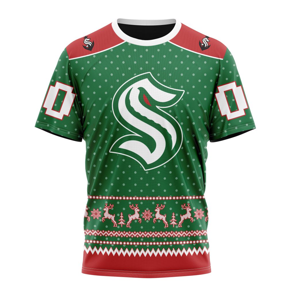 Seattle Kraken Special Christmas Apparel Personalized Name And Number T-Shirt Oregontrailrvpk Shirt