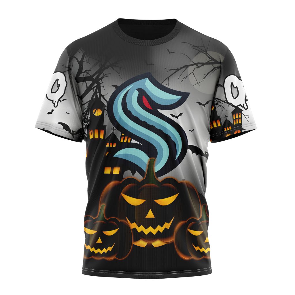Seattle Kraken Special Design For Halloween Personalized Name And Number T-Shirt Oregontrailrvpk Shirt