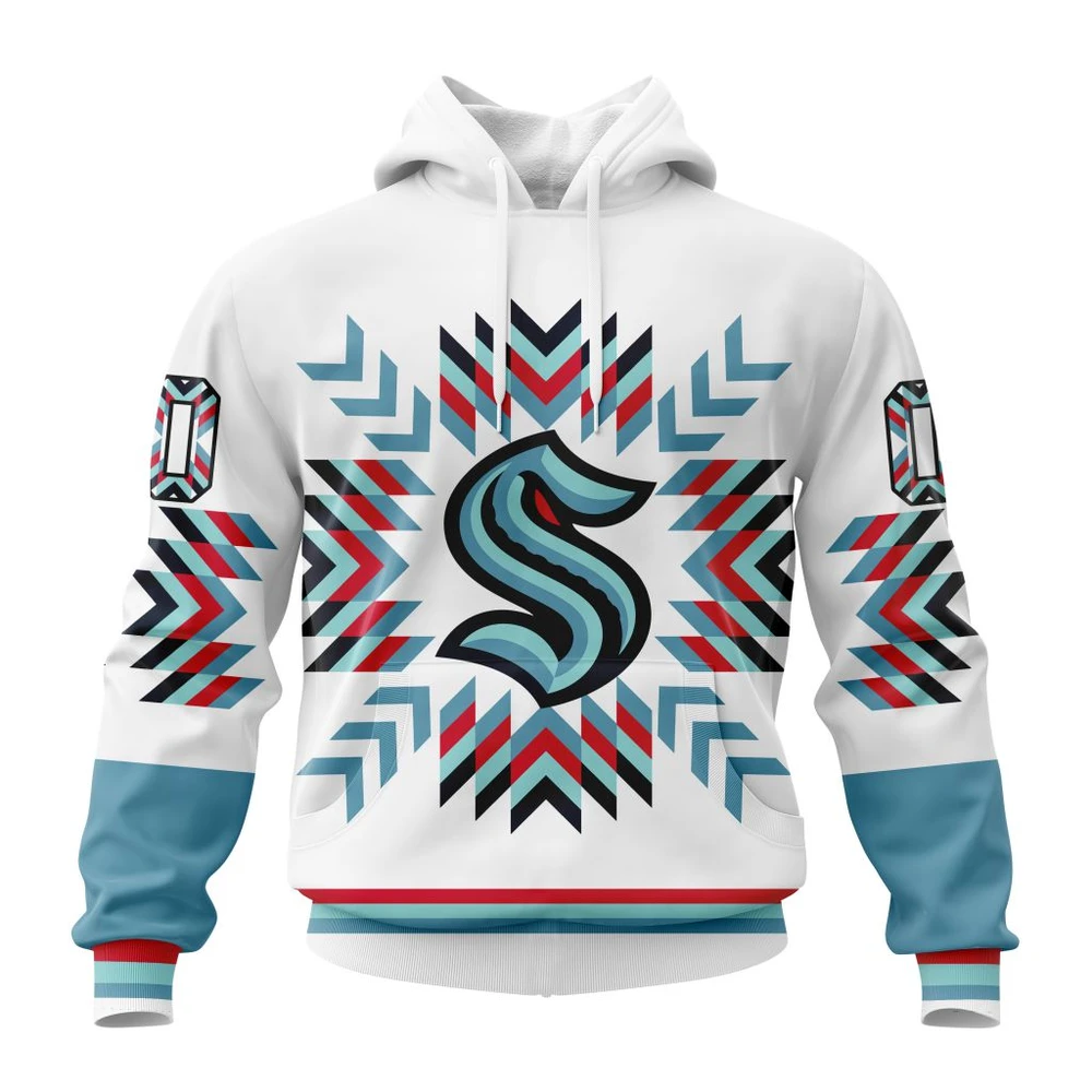 Seattle Kraken Special Design With Native Pattern All Over Print Hoodie Style 59891