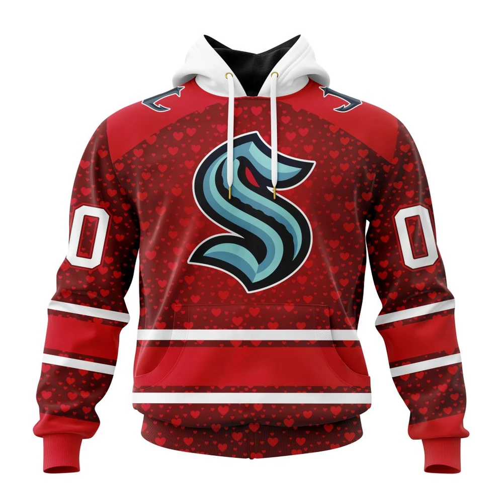 Seattle Kraken Special Gift For Valentines Day All Over Print Hoodie Style 37943