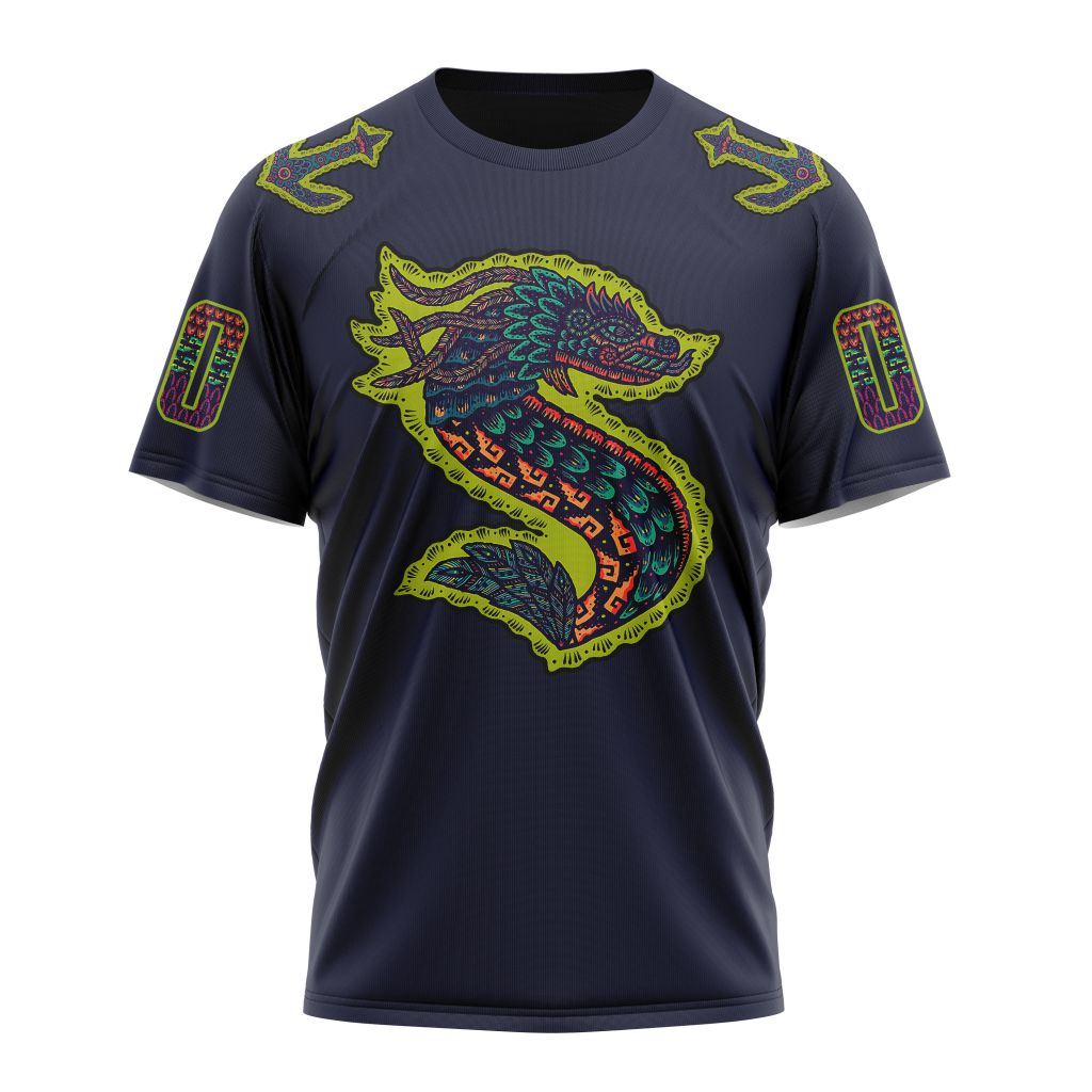 Seattle Kraken Special Hispanic Heritage Night Design 01 Personalized Name And Number T-Shirt Oregontrailrvpk Shirt