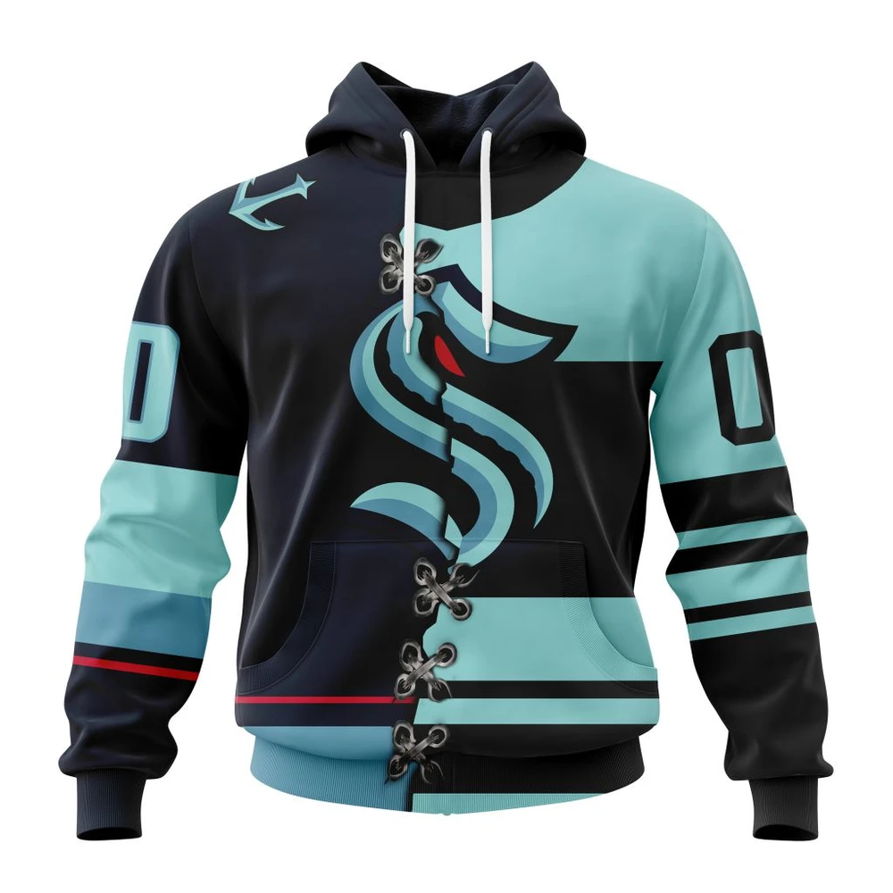 Seattle Kraken Special Home Mix Reverse Retro Personalized Kits All Over Print Hoodie Style 12855