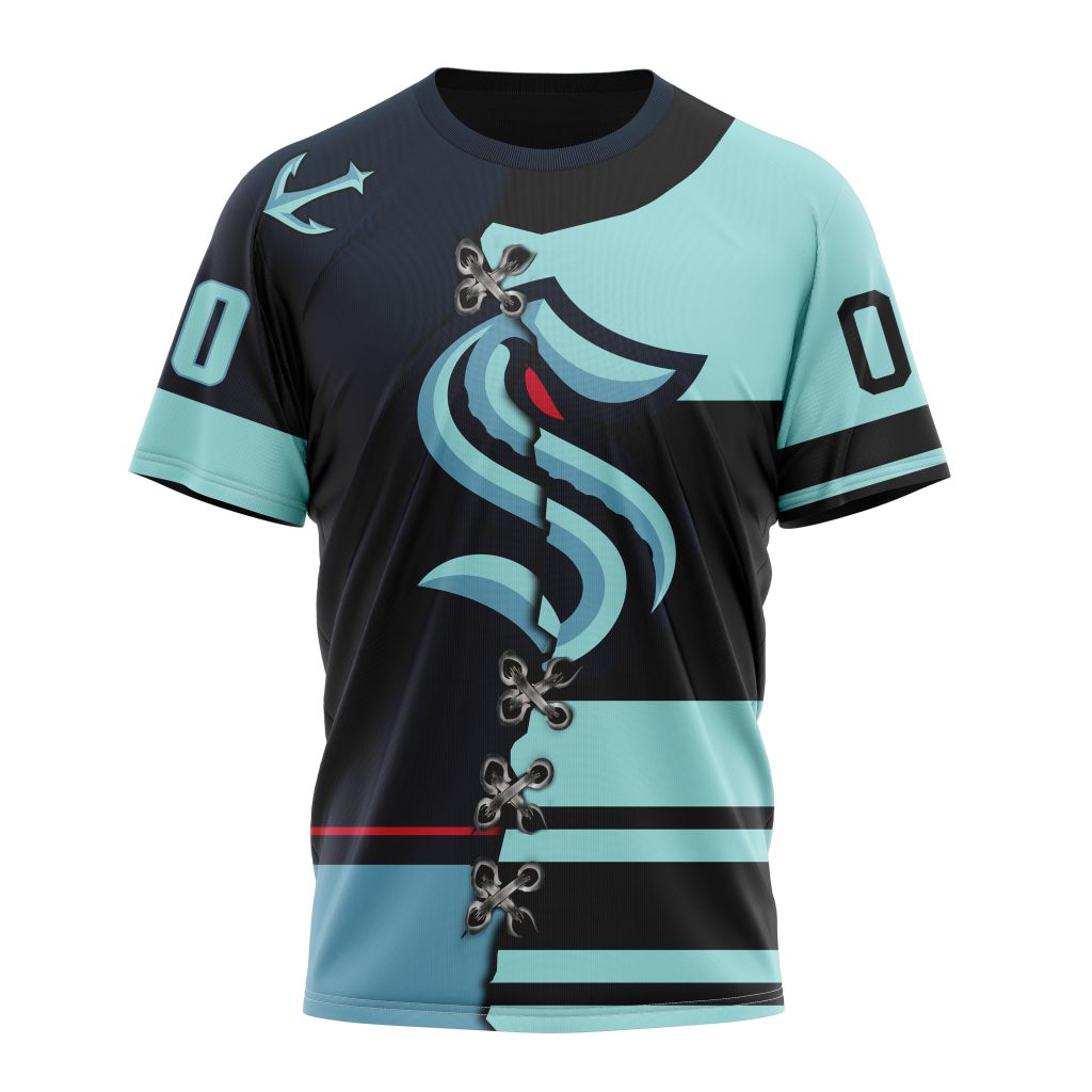 Seattle Kraken Special Home Mix Reverse Retro Personalized Kits Personalized Name And Number T-Shirt Oregontrailrvpk Shirt