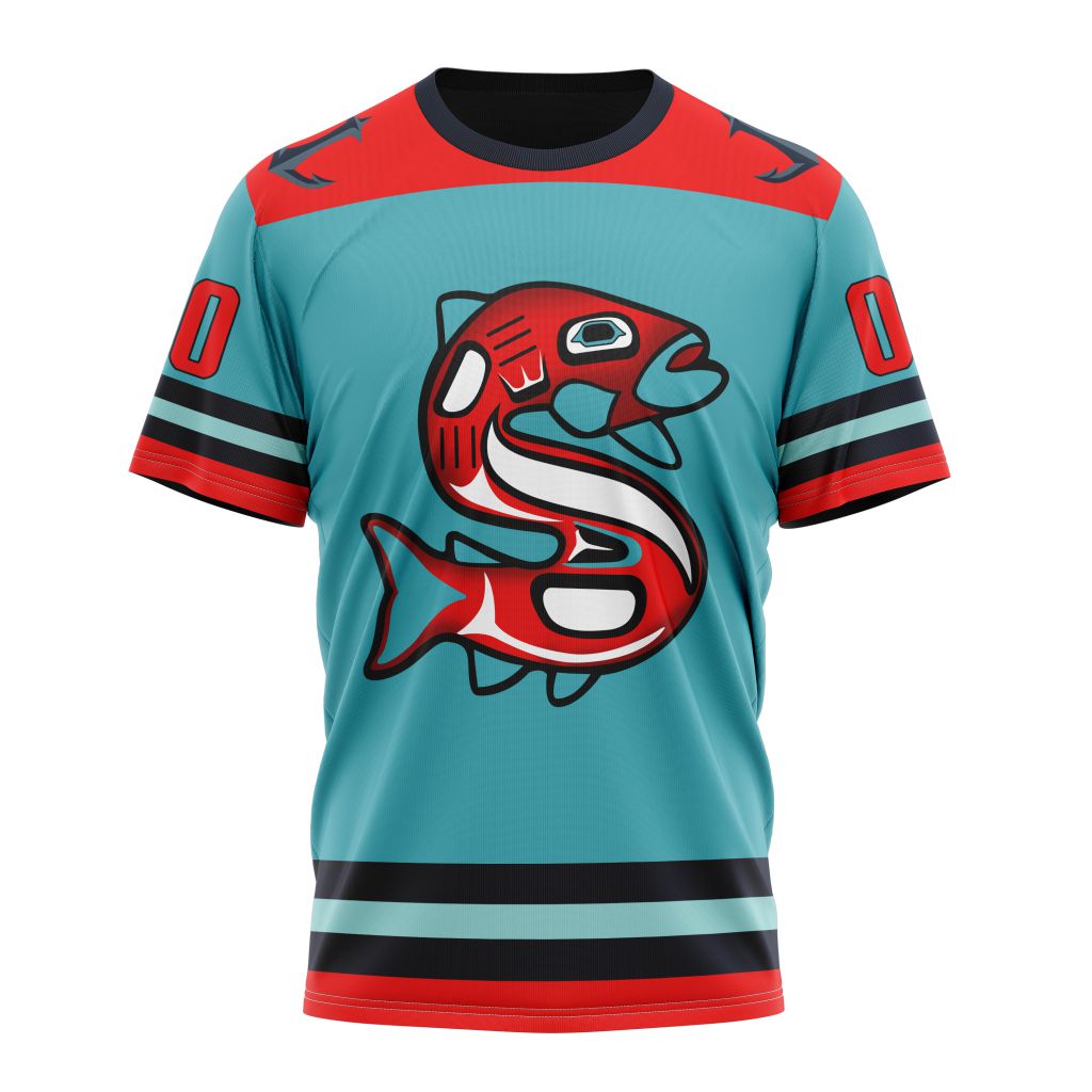Seattle Kraken Special Indigenous Design Personalized Name And Number T-Shirt Oregontrailrvpk Shirt