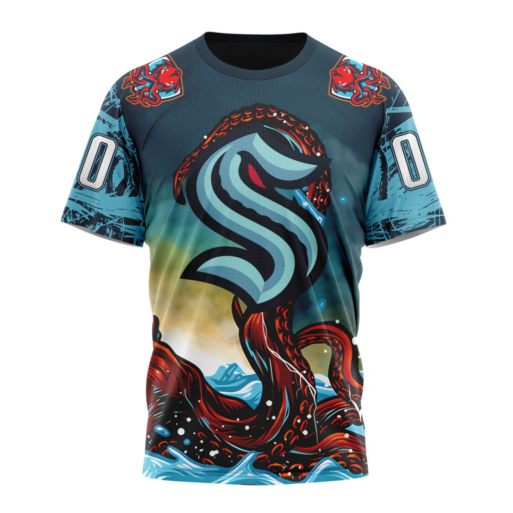 Seattle Kraken Special Kraken Design Personalized Name And Number T-Shirt Oregontrailrvpk Shirt