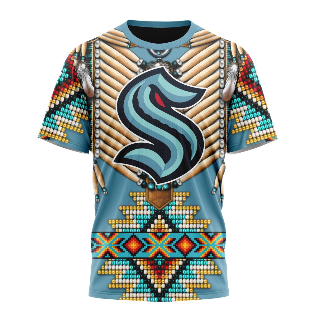 Seattle Kraken Special Native Costume Design 02 Personalized Name And Number T-Shirt Oregontrailrvpk Shirt