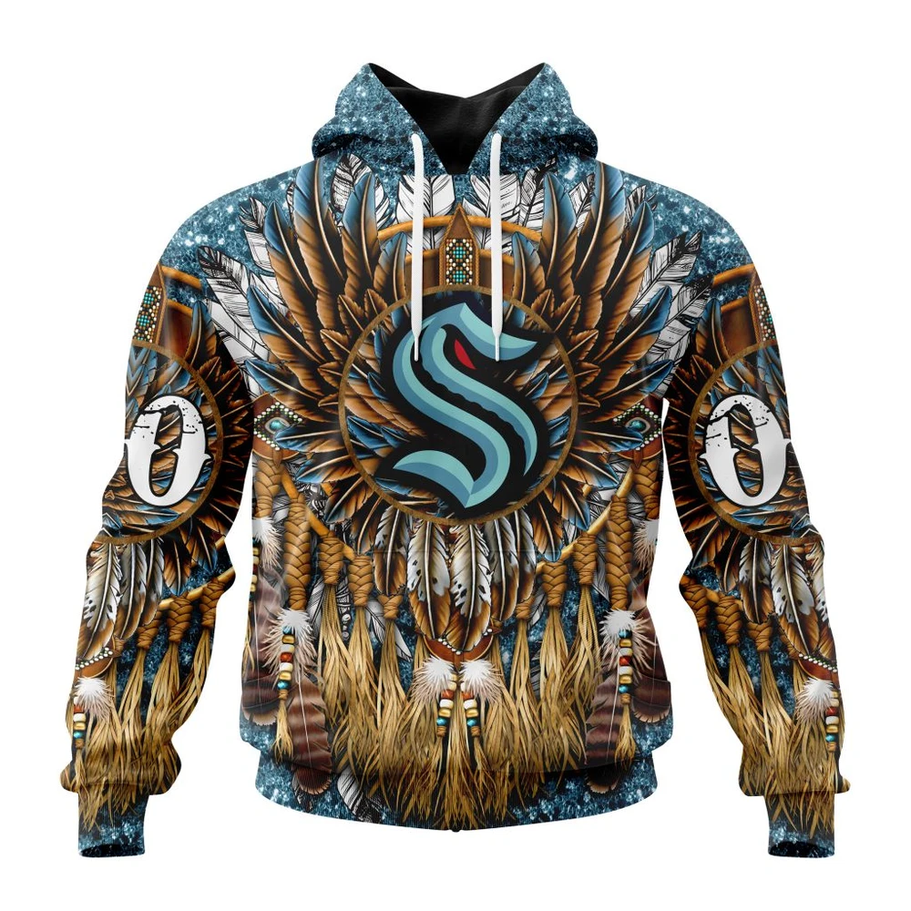 Seattle Kraken Special Native Costume Design All Over Print Hoodie Style 42654