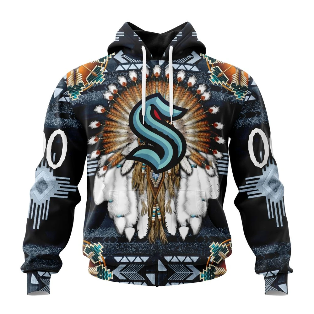 Seattle Kraken Special Native Costume Design All Over Print Hoodie Style 63052