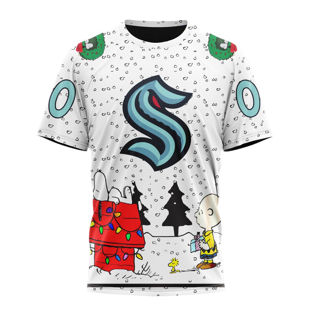 Seattle Kraken Special Peanuts Design Personalized Name And Number T-Shirt Oregontrailrvpk Shirt