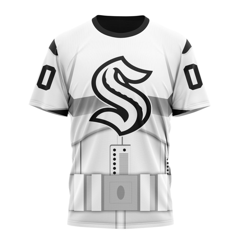 Seattle Kraken Special Star Wars Stormtroopers Design Personalized Name And Number T-Shirt Oregontrailrvpk Shirt