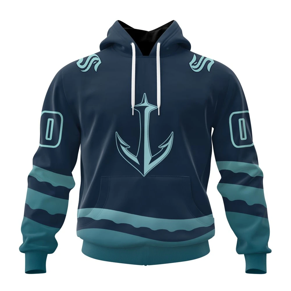 Seattle Kraken Special Two-Tone Design All Over Print Hoodie Style 88056