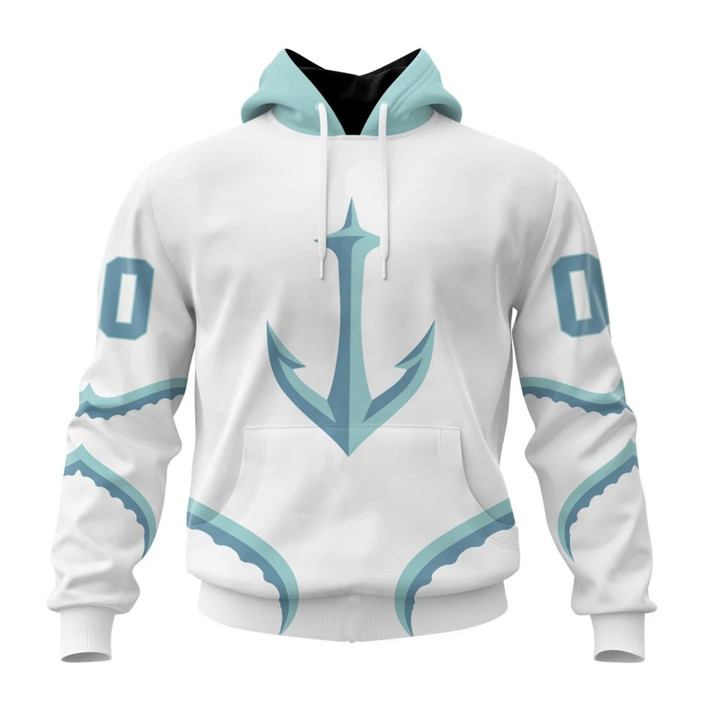 Seattle Kraken Special Whiteout Design All Over Print Hoodie Style 88273