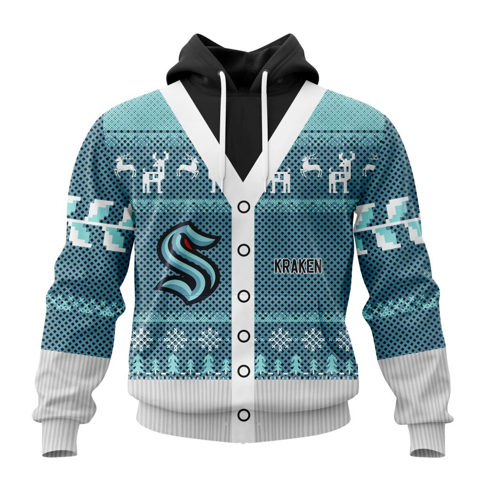 Seattle Kraken Specialized Chrismas Season All Over Print Hoodie Style 11721
