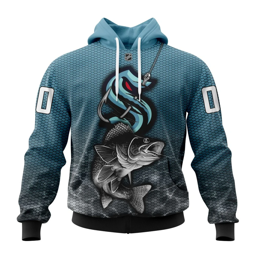 Seattle Kraken Specialized Fishing All Over Print Hoodie Style 67778