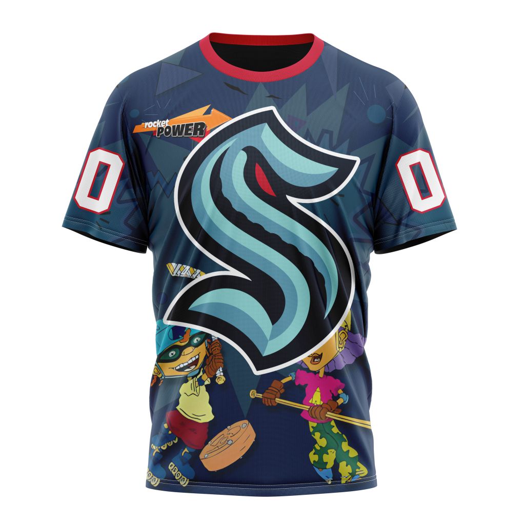 Seattle Kraken Specialized For Rocket Power Personalized Name And Number T-Shirt Oregontrailrvpk Shirt