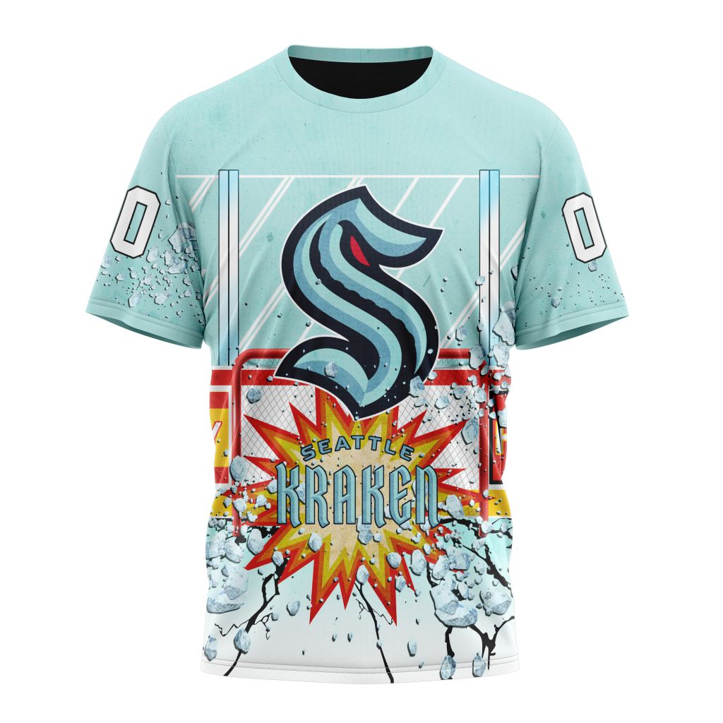 Seattle Kraken Specialized Jersey With Ice Hockey Arena Personalized Name And Number T-Shirt Oregontrailrvpk Shirt