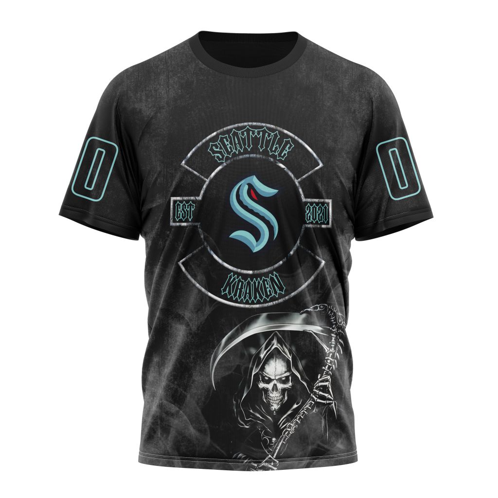 Seattle Kraken Specialized Kits For Rock Night Personalized Name And Number T-Shirt Oregontrailrvpk Shirt